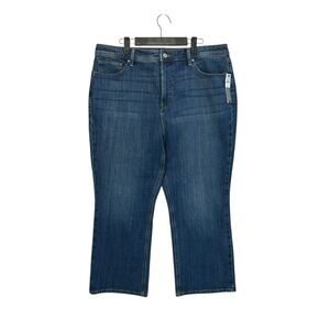 Talbots Demi Boot Crop Jean NWT Women's Sz 16 Maria Wash High Waisted Denim